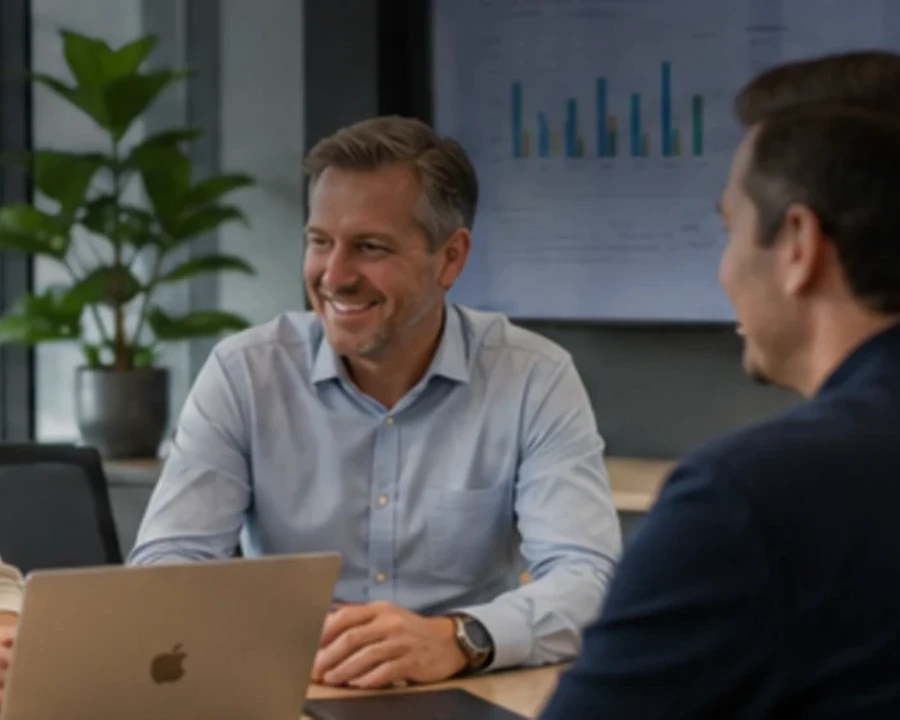 Australian business leaders in a team meeting