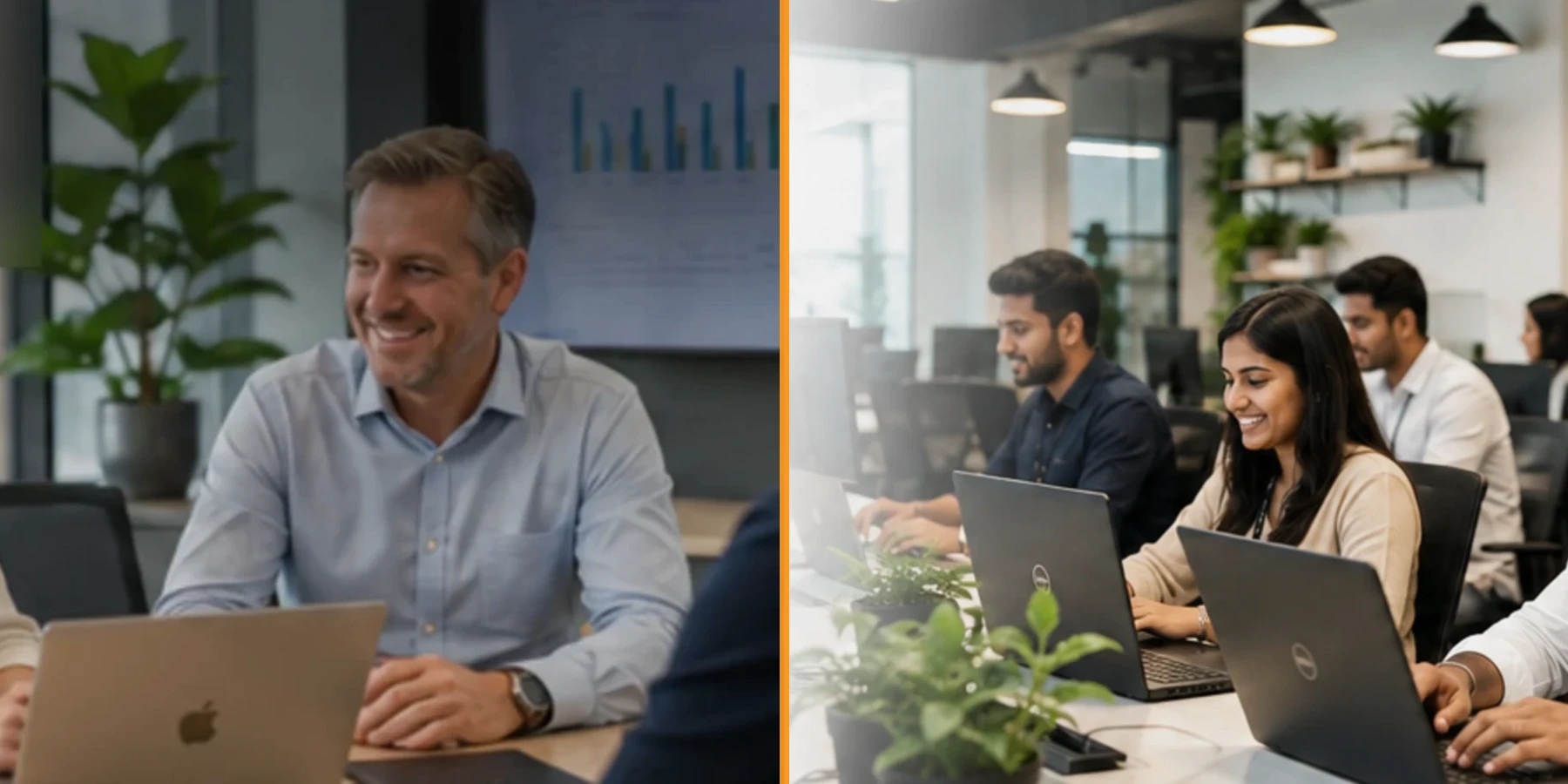 Australian leaders and Sri Lankan professionals collaborating across one distributed team